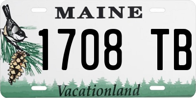 ME license plate 1708TB
