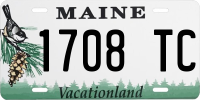 ME license plate 1708TC