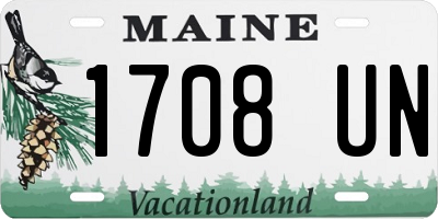 ME license plate 1708UN