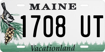 ME license plate 1708UT