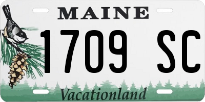ME license plate 1709SC