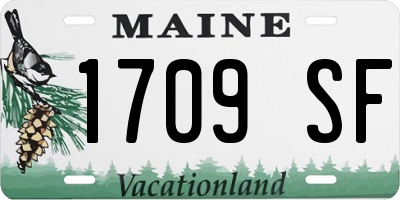 ME license plate 1709SF