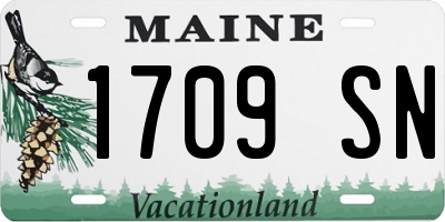 ME license plate 1709SN
