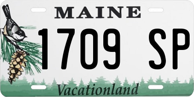 ME license plate 1709SP