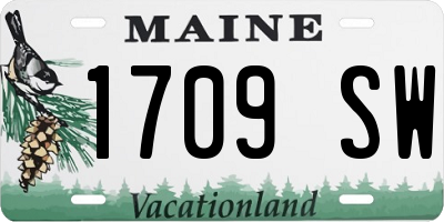 ME license plate 1709SW