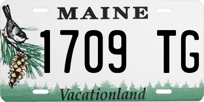ME license plate 1709TG