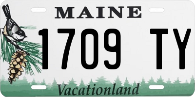 ME license plate 1709TY