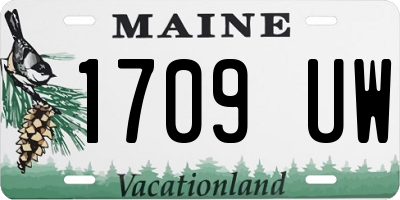 ME license plate 1709UW