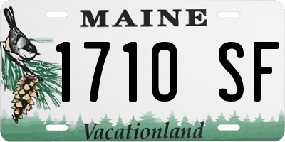 ME license plate 1710SF