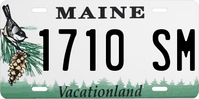 ME license plate 1710SM