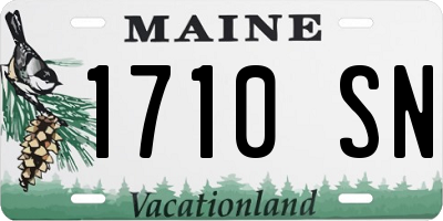 ME license plate 1710SN