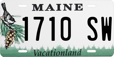 ME license plate 1710SW