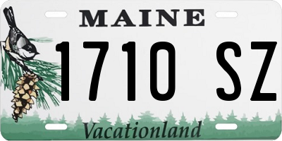 ME license plate 1710SZ