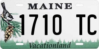 ME license plate 1710TC
