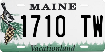 ME license plate 1710TW