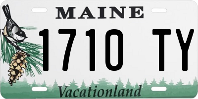ME license plate 1710TY