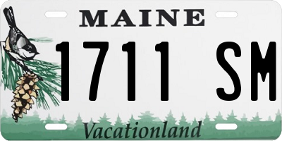 ME license plate 1711SM