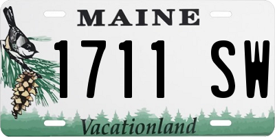 ME license plate 1711SW