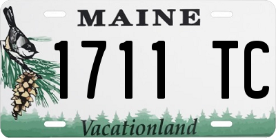 ME license plate 1711TC