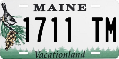 ME license plate 1711TM