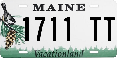 ME license plate 1711TT