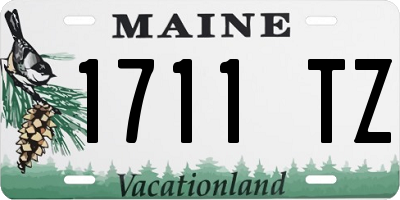 ME license plate 1711TZ