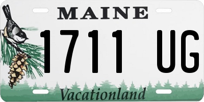 ME license plate 1711UG
