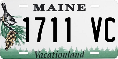 ME license plate 1711VC