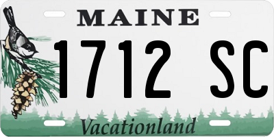ME license plate 1712SC