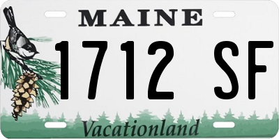 ME license plate 1712SF