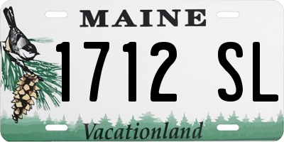 ME license plate 1712SL