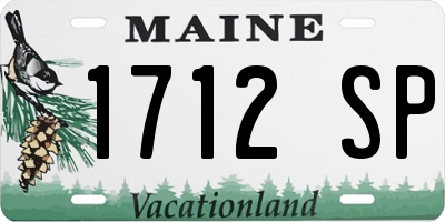 ME license plate 1712SP