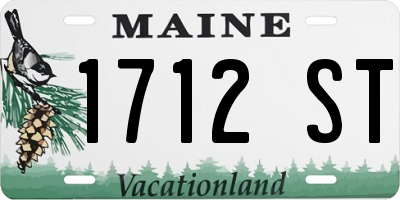 ME license plate 1712ST