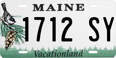 ME license plate 1712SY