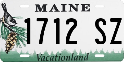 ME license plate 1712SZ