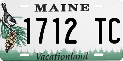 ME license plate 1712TC
