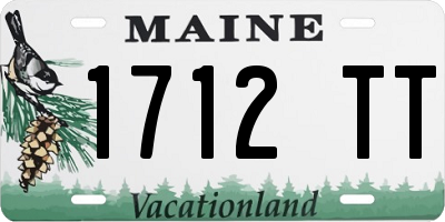 ME license plate 1712TT