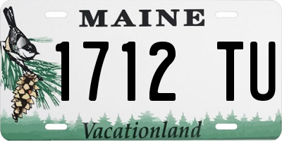 ME license plate 1712TU