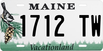 ME license plate 1712TW
