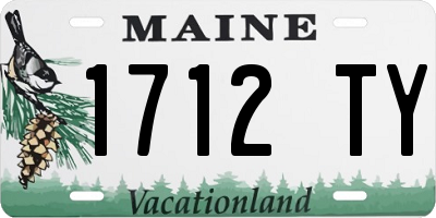 ME license plate 1712TY