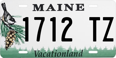 ME license plate 1712TZ