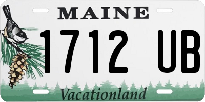 ME license plate 1712UB