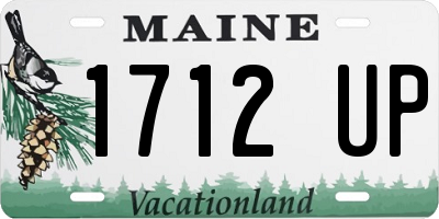 ME license plate 1712UP