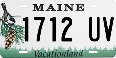 ME license plate 1712UV