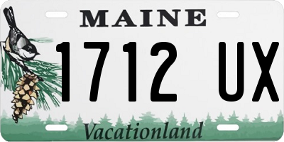ME license plate 1712UX