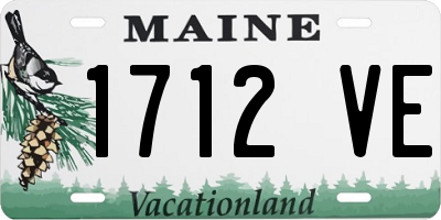 ME license plate 1712VE