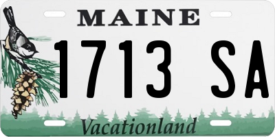 ME license plate 1713SA