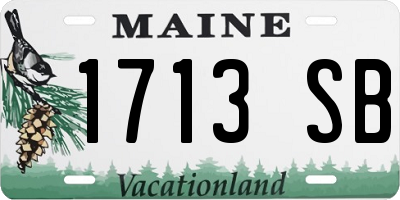 ME license plate 1713SB