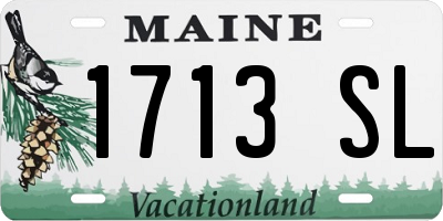 ME license plate 1713SL