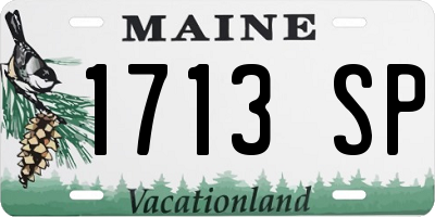ME license plate 1713SP